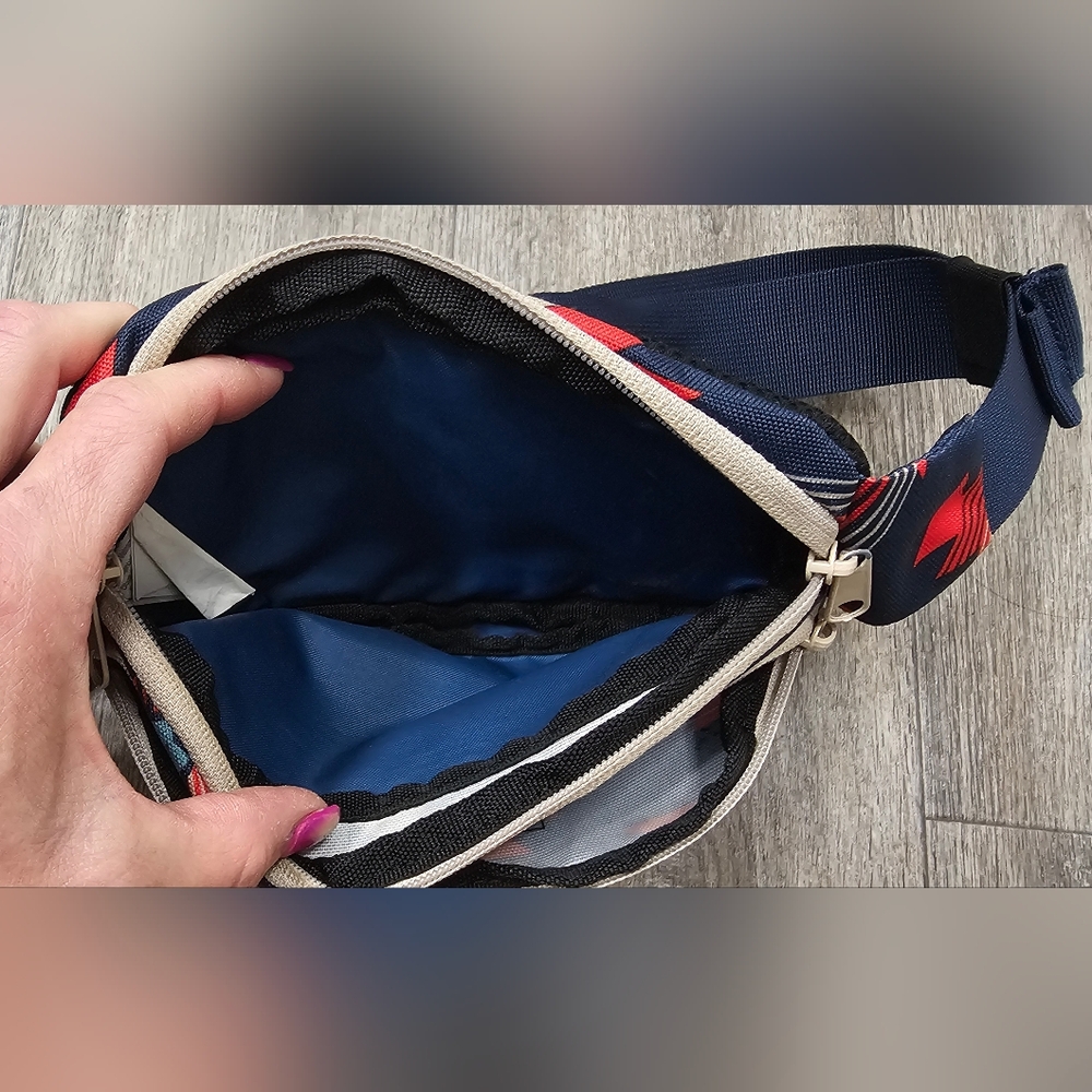 Kavu Tribal Print Belt Bag - Red and Blue - Picture 3 of 4